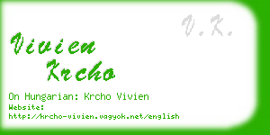 vivien krcho business card